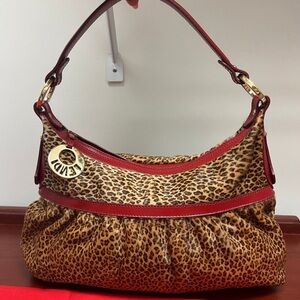 Fendi pony hair leopard print chef hobo bag